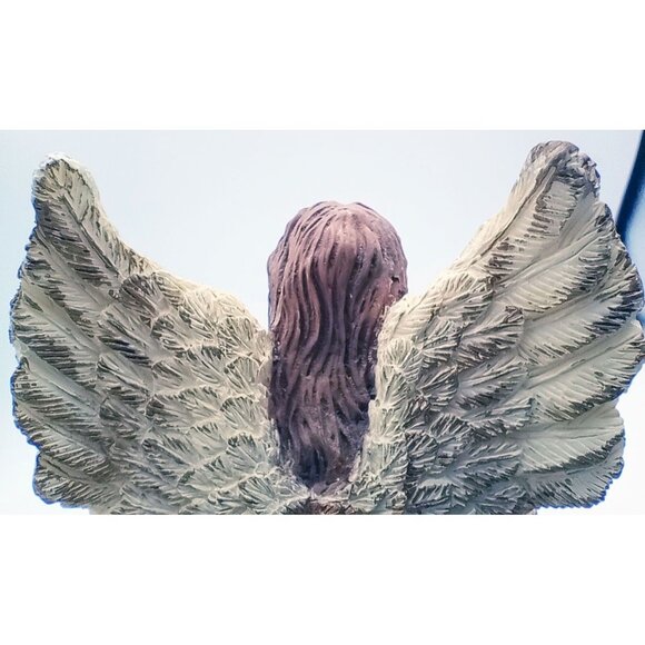 Angel Musician Woman Playing Harp Vintage Resin Christmas Decor 5.75" Holiday - Picture 13 of 14